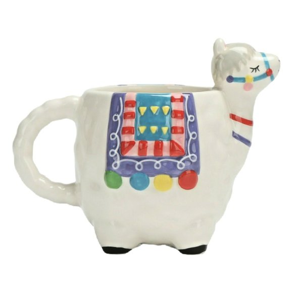 Earthenware Llama Figural Coffee Mug - Picture 3 of 4